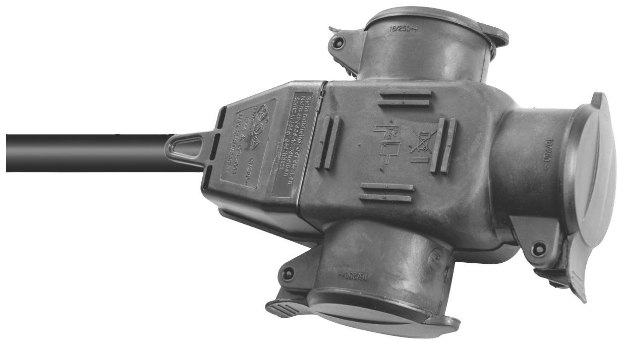 Eurolite 3024701E Strom Verlängerungskabel Schwarz 5m H07RN-F 3G 2,5mm²