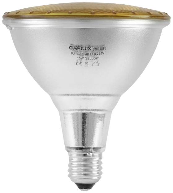 Omnilux 88081883 LED E27 15 W Gelb (Ø x L) 121 mm x 135 mm 1 St.
