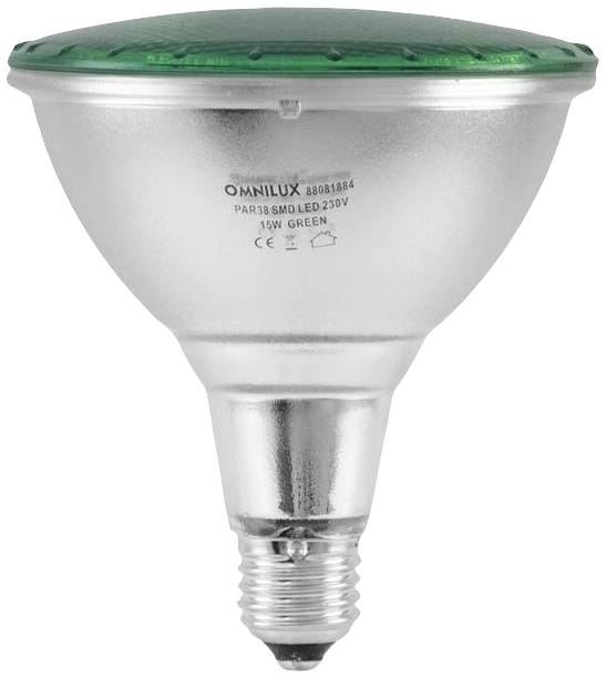 Omnilux 88081884 LED E27 15W Grün (Ø x L) 121mm x 135mm 1St.