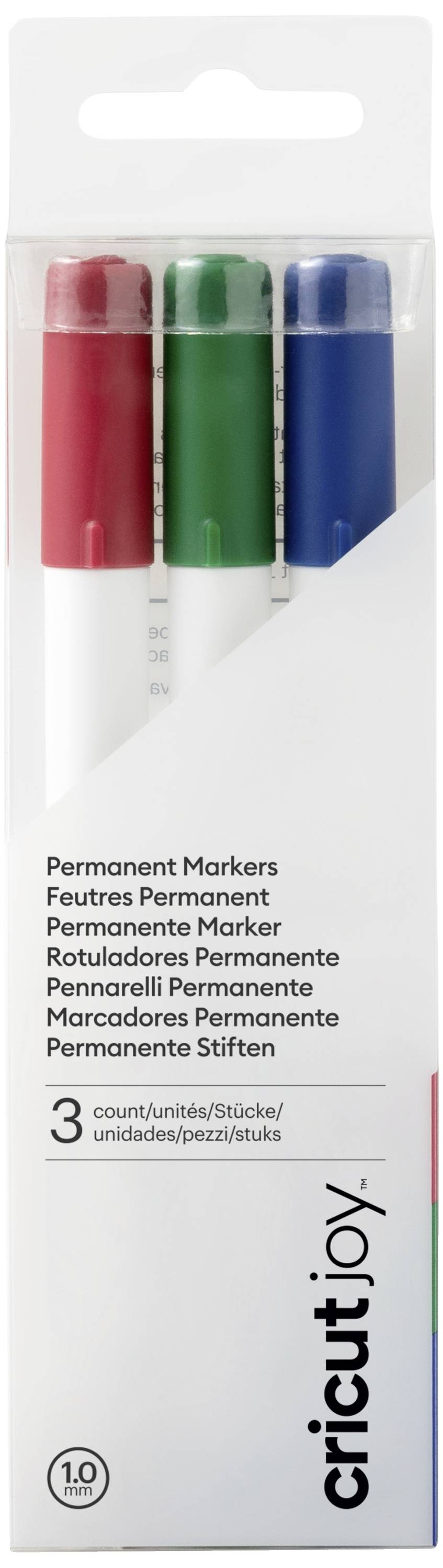 Cricut Joy Permanent Marker 3-Pack 1.0 Stiftset Blau, Rot, Grün
