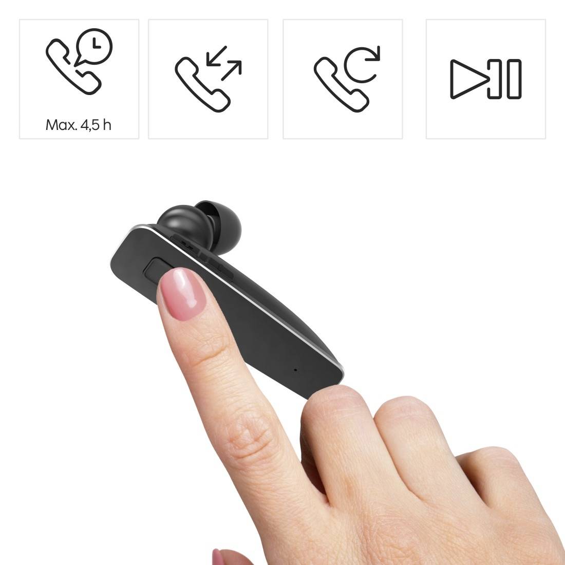 Hama MyVoice2100 In Ear Headset Bluetooth® Mono Lautstärkeregelung Handy