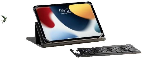 hama 00125131 Bluetooth®-Tastatur mit Tablet-Tasche "KEY4ALL X3100", Schwarz, QWERTZ