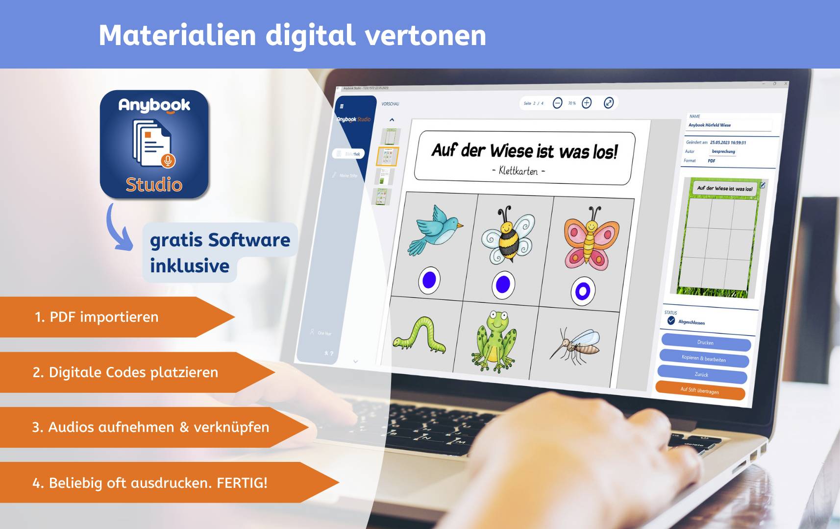 Anybook Audio-digitaler Vorlesestift Pro Deutsch 1 St.