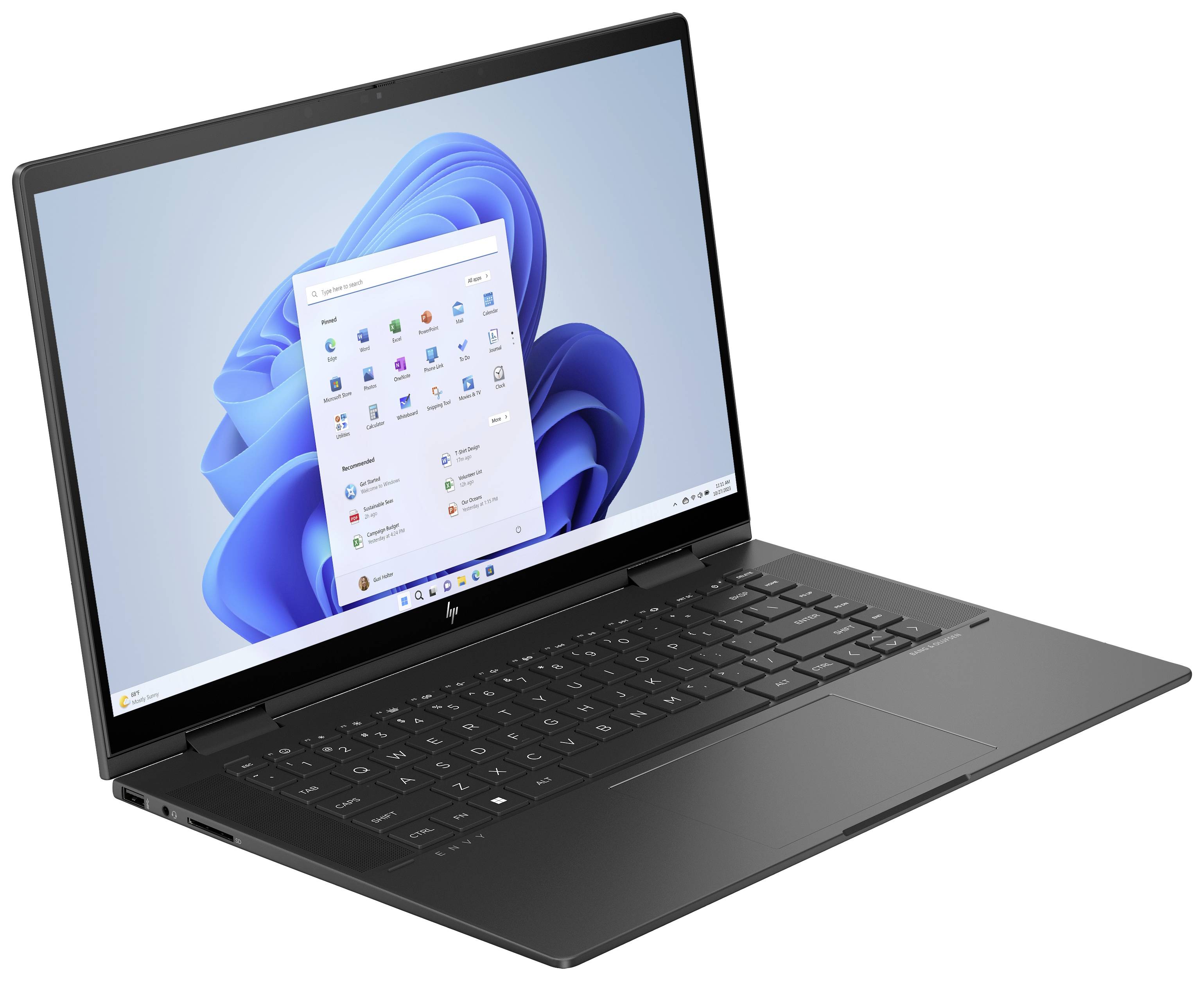 HP 2-in-1 Notebook / Tablet ENVY x360 2-in-1 Laptop 15-fh0055ng 39.6 cm (15.6 Zoll) Full HD AMD Ryzen 5 7530U 16 GB RAM 512 GB SSD Deutsch, QWERTZ