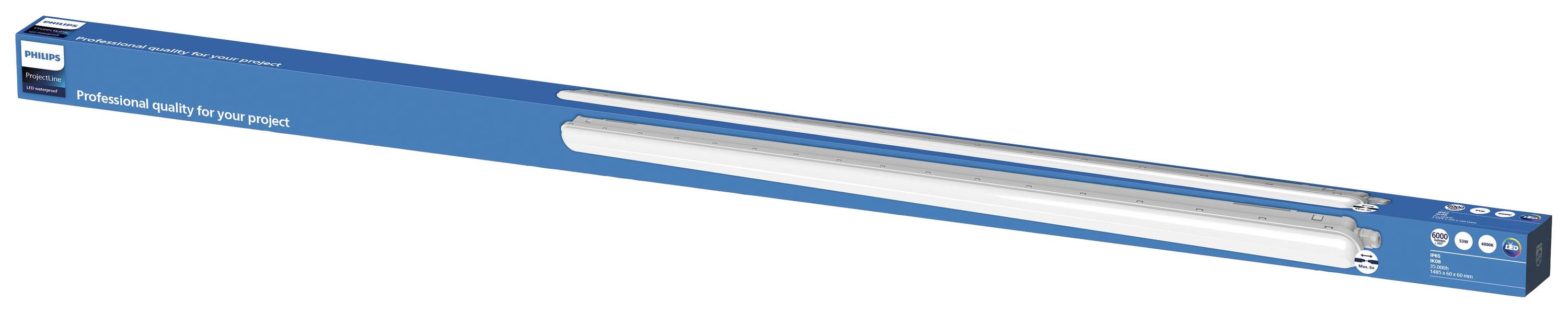 Philips LED ProjectLine Feuchtraumleuchte LED 53W Neutralweiß Weiß