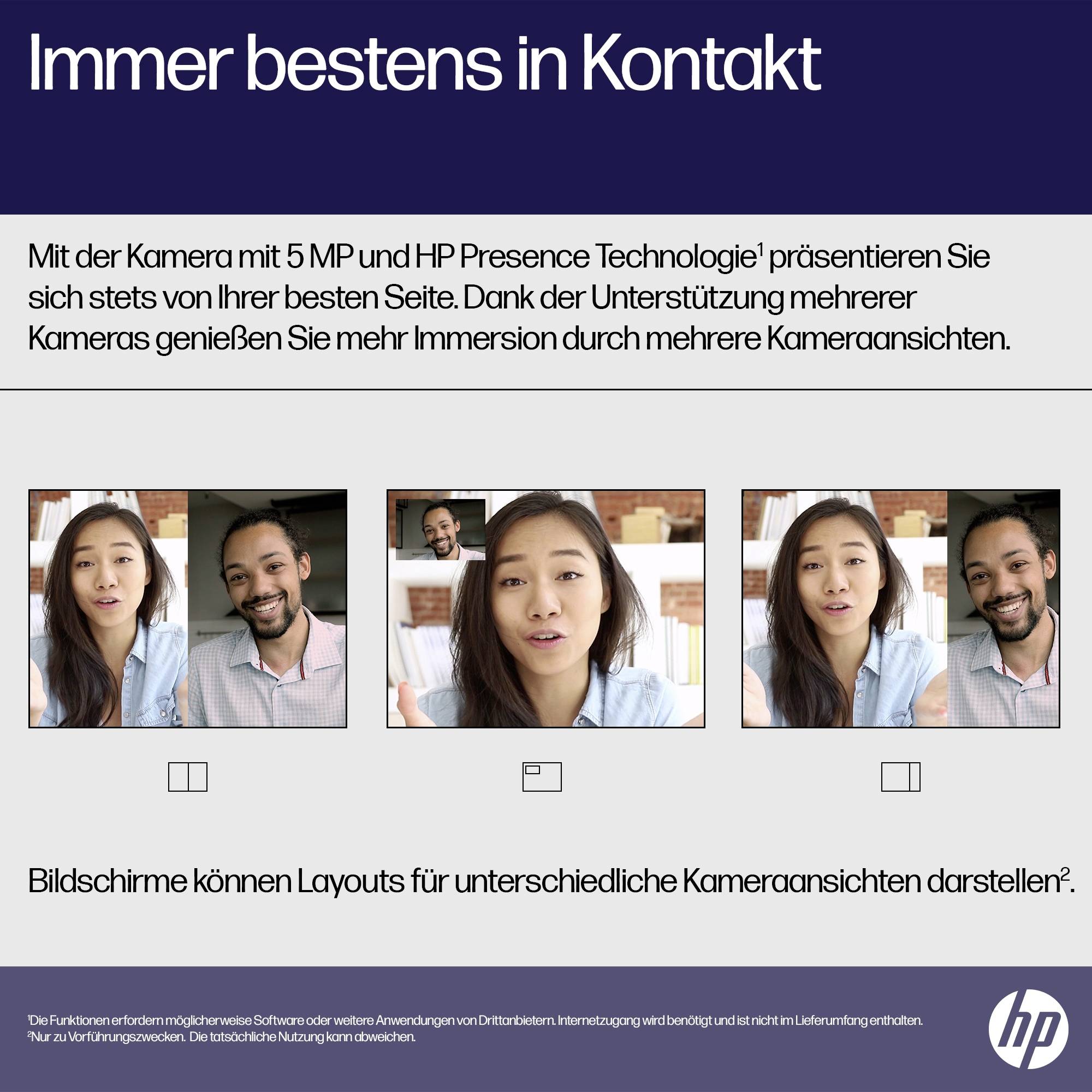 HP Notebook 17-cw0078ng 43.9 cm (17.3 Zoll) 4K, UHD Intel® Core™ i7 i7-1355U 32 GB RAM 1 TB SSD Deutsch, QWERTZ Silber 84S16EA#ABD