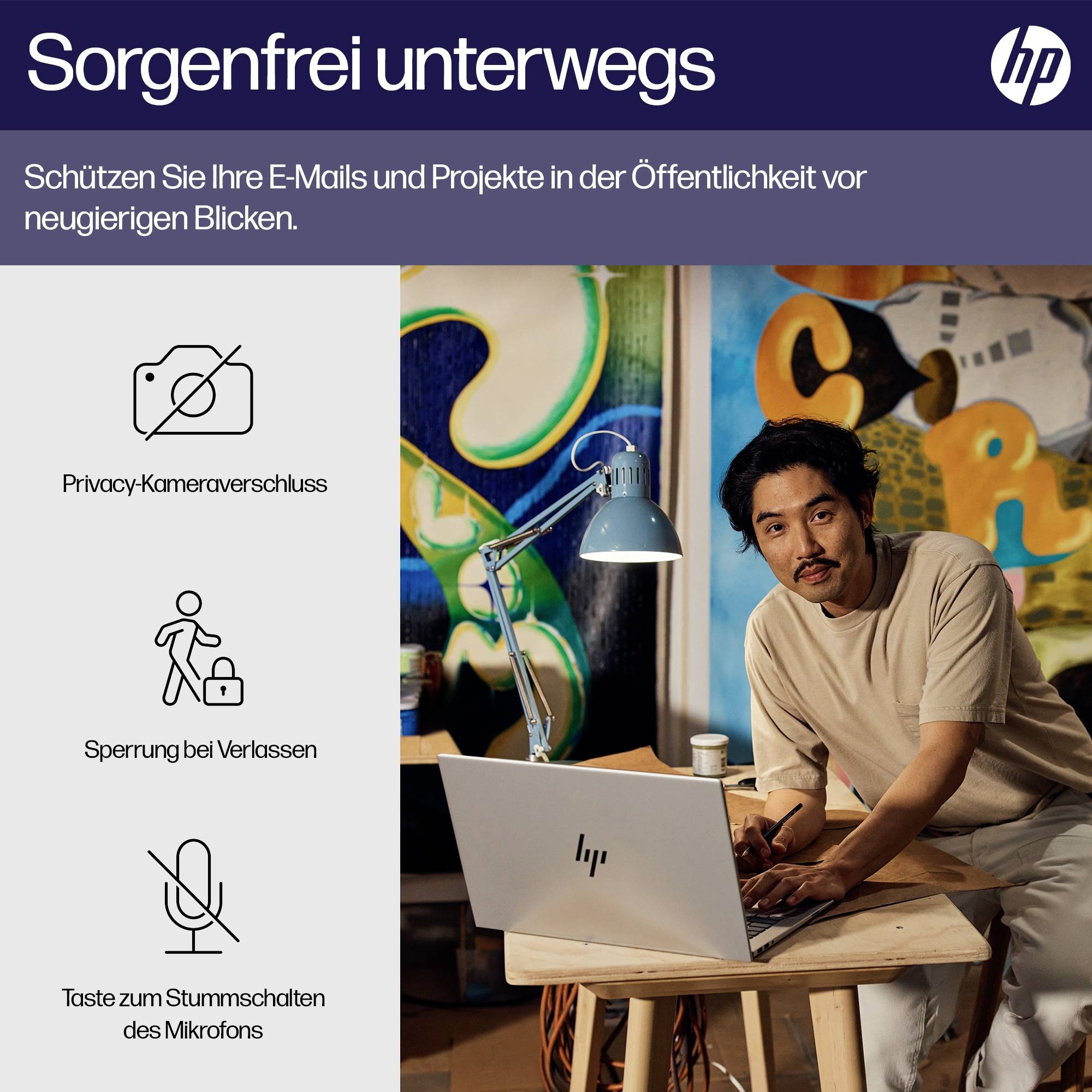 HP Notebook 17-cw0078ng 43.9 cm (17.3 Zoll) 4K, UHD Intel® Core™ i7 i7-1355U 32 GB RAM 1 TB SSD Deutsch, QWERTZ Silber 84S16EA#ABD