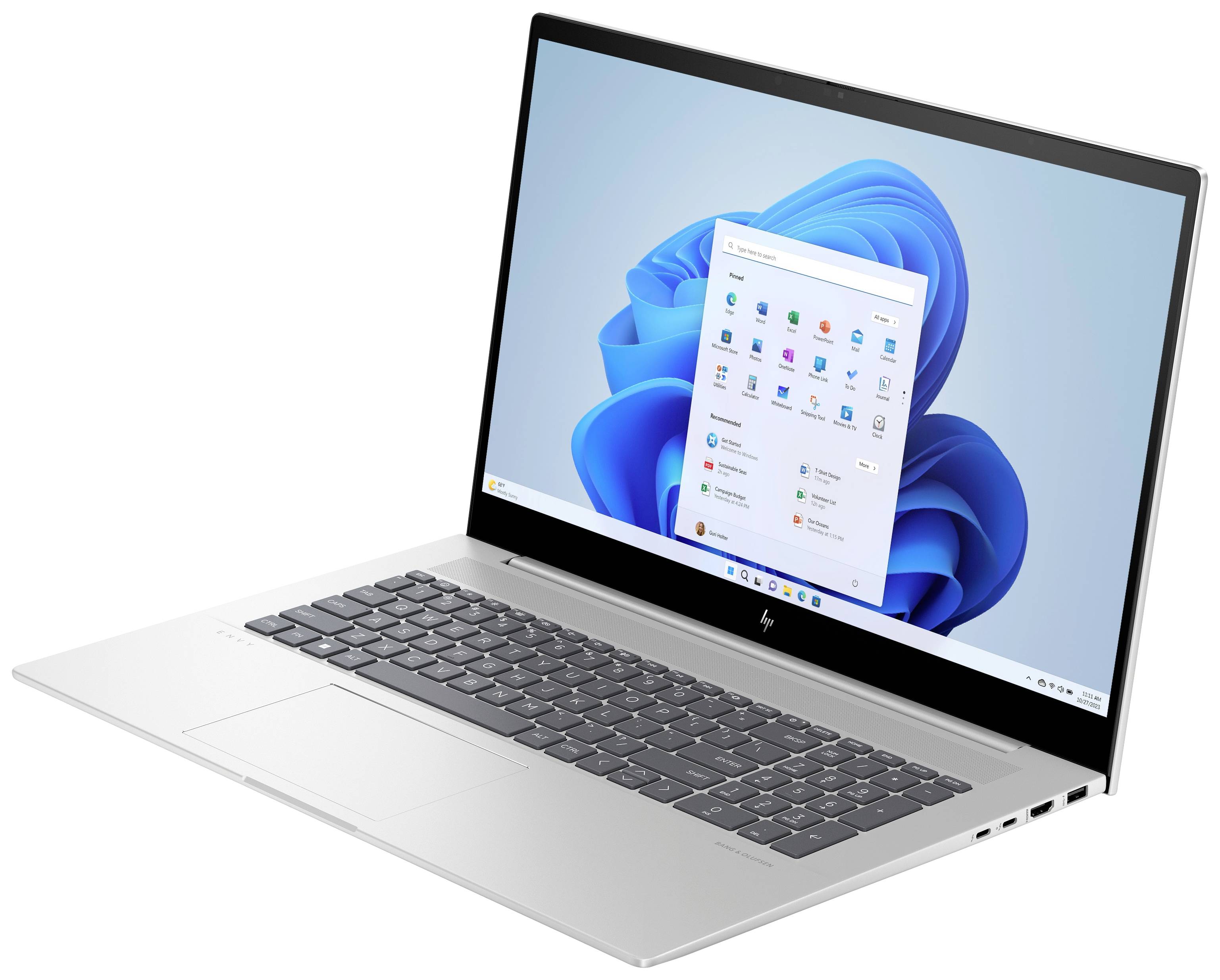 HP Notebook 17-cw0078ng 43.9 cm (17.3 Zoll) 4K, UHD Intel® Core™ i7 i7-1355U 32 GB RAM 1 TB SSD Deutsch, QWERTZ Silber 84S16EA#ABD