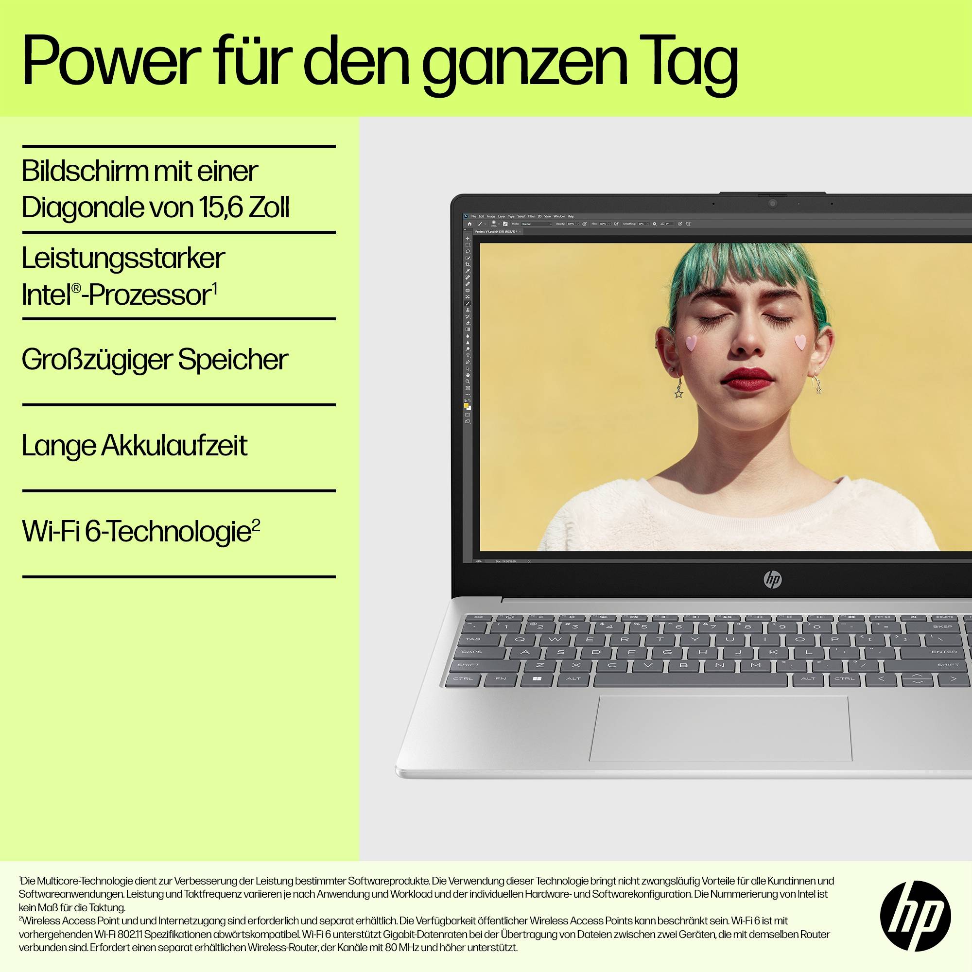 HP Notebook Laptop 15-fd0055ng 39.6 cm (15.6 Zoll) Full HD Intel® Core™ i5 i5-1335U 8 GB RAM 512 GB SSD Deutsch, QWERTZ Schwarz 800H3EA#AB