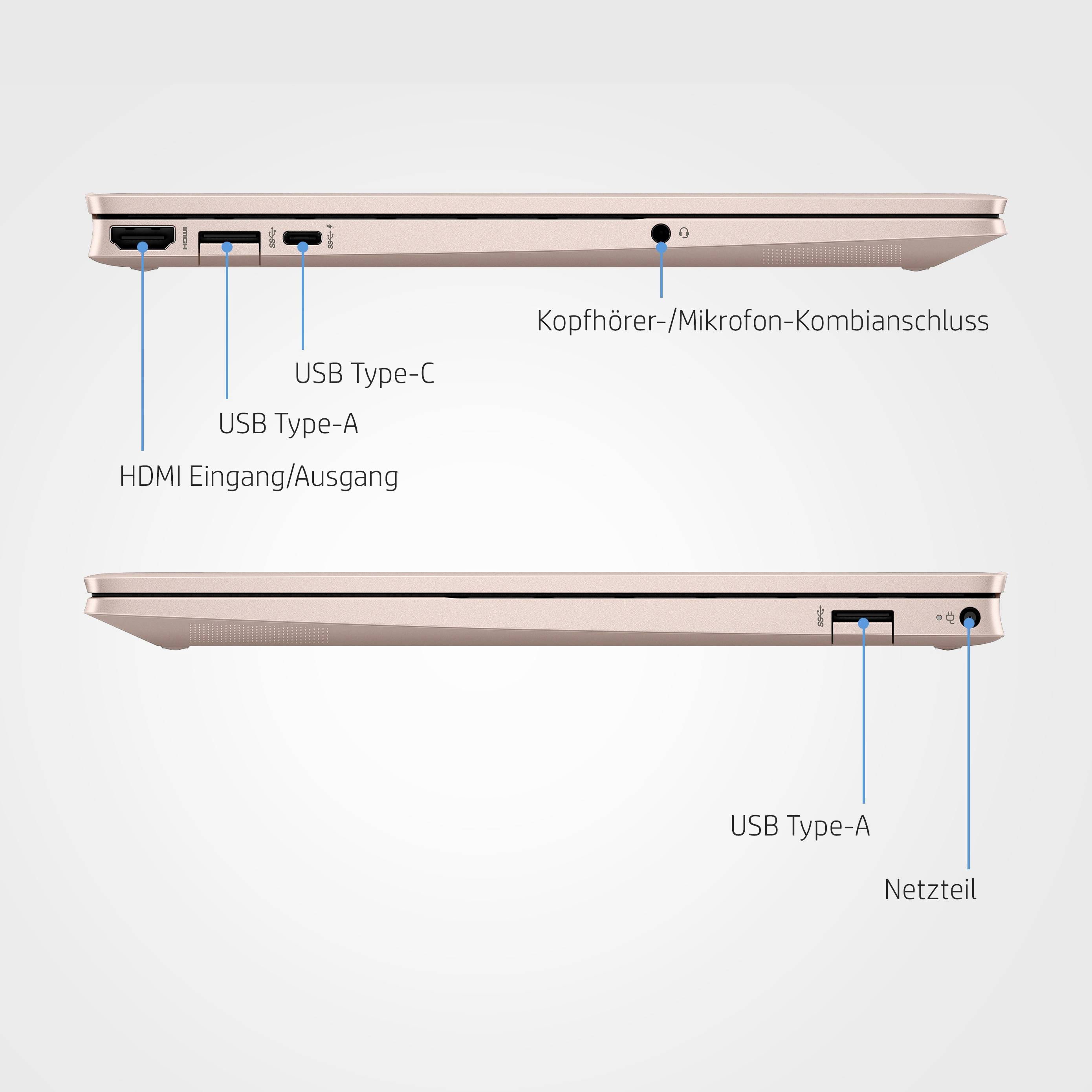 HP Notebook Pavilion 13-be2055ng 33.8cm (13.3 Zoll) WUXGA AMD Ryzen 5 7535U 16GB RAM 512GB SSD AMD Radeon 660M Win 11 Home Silber