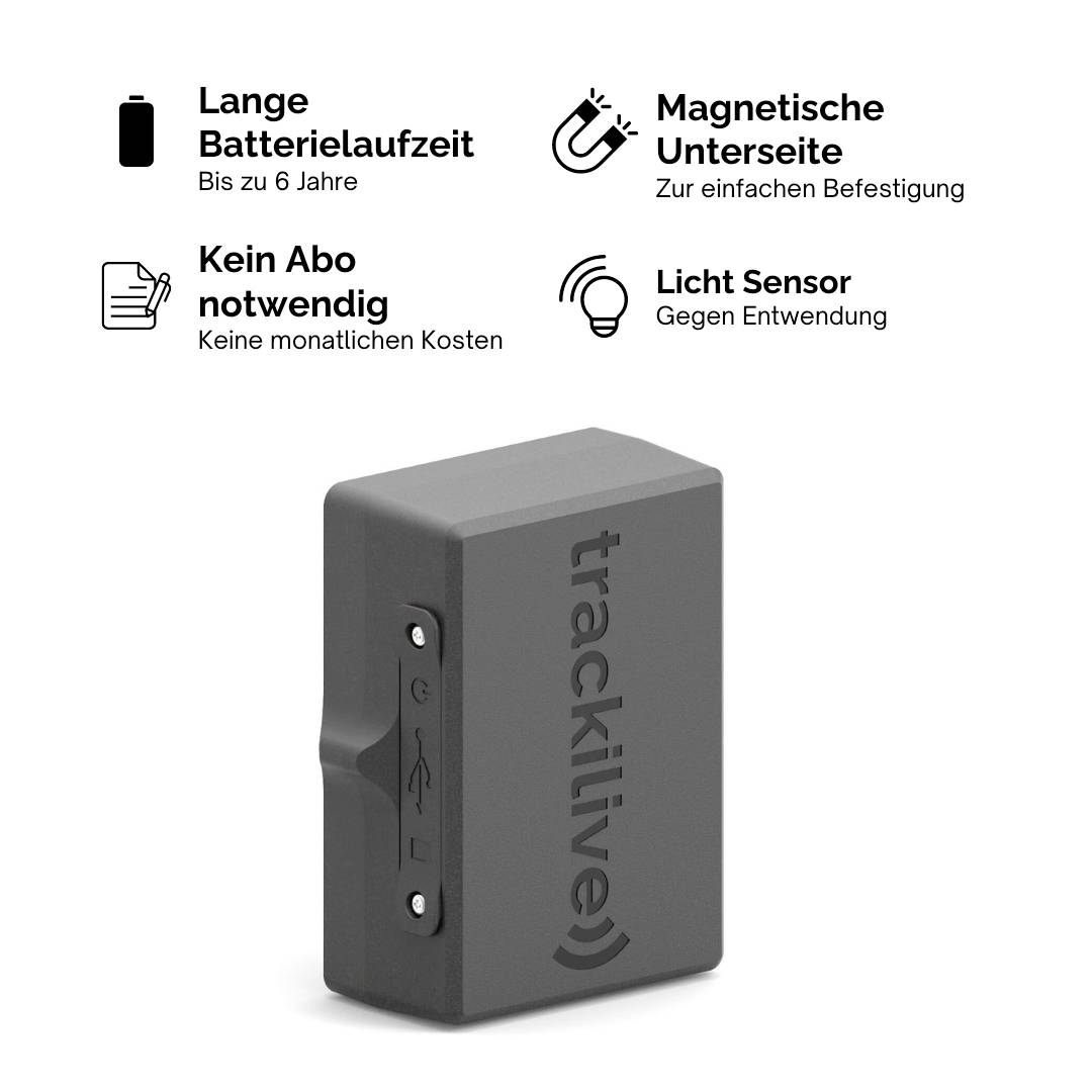 Trackilive EverFind GPS Tracker Fahrzeugtracker, Multifunktionstracker Schwarz 1St.