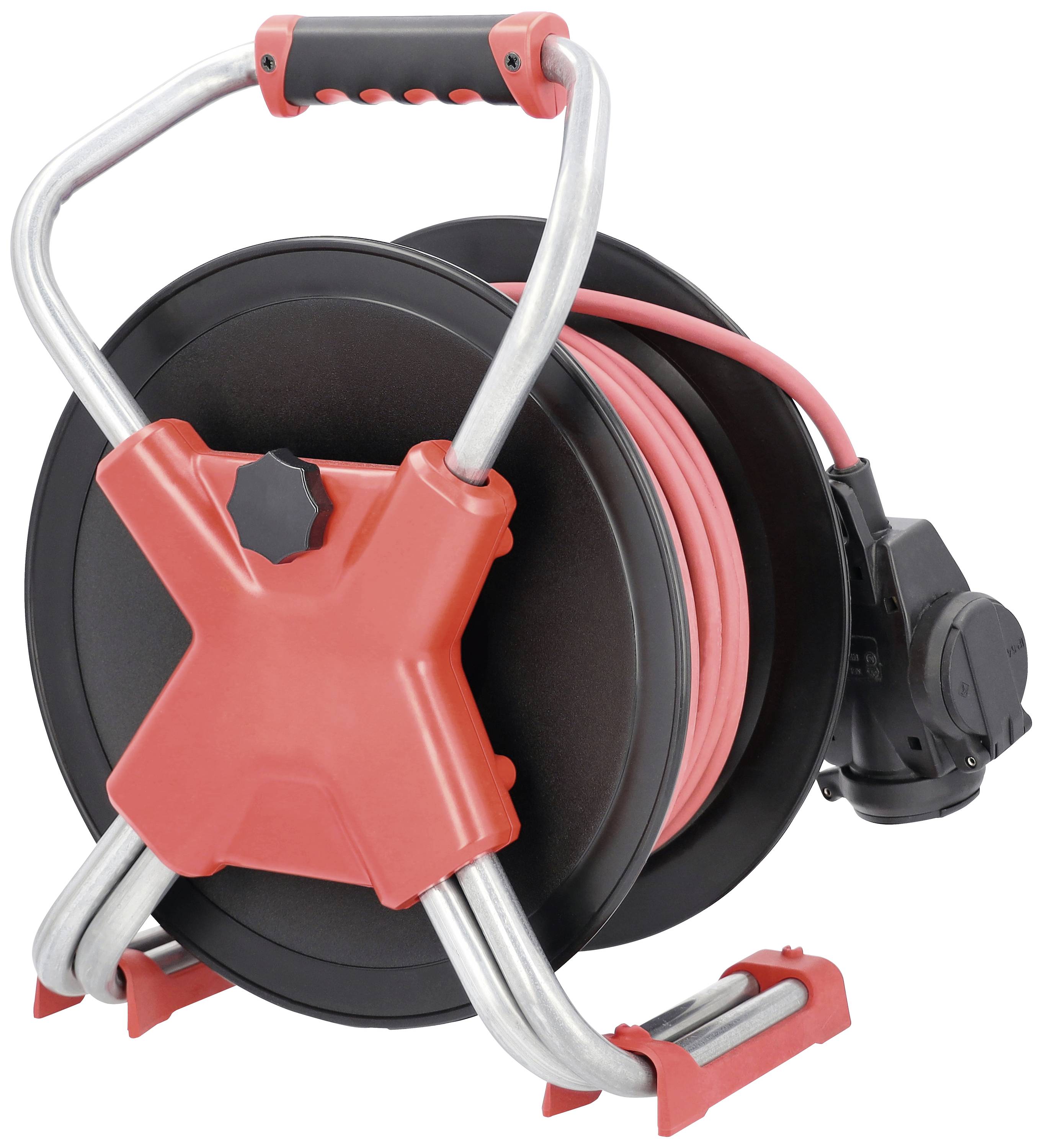 AS Schwabe 23240 Kabeltrommel 50m Rot Schutzkontakt-Stecker