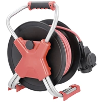 AS Schwabe 23240 Kabeltrommel 50m Rot Schutzkontakt-Stecker AS Schwabe 23240 Kabeltrommel 50m Rot Schutzkontakt-Stecker