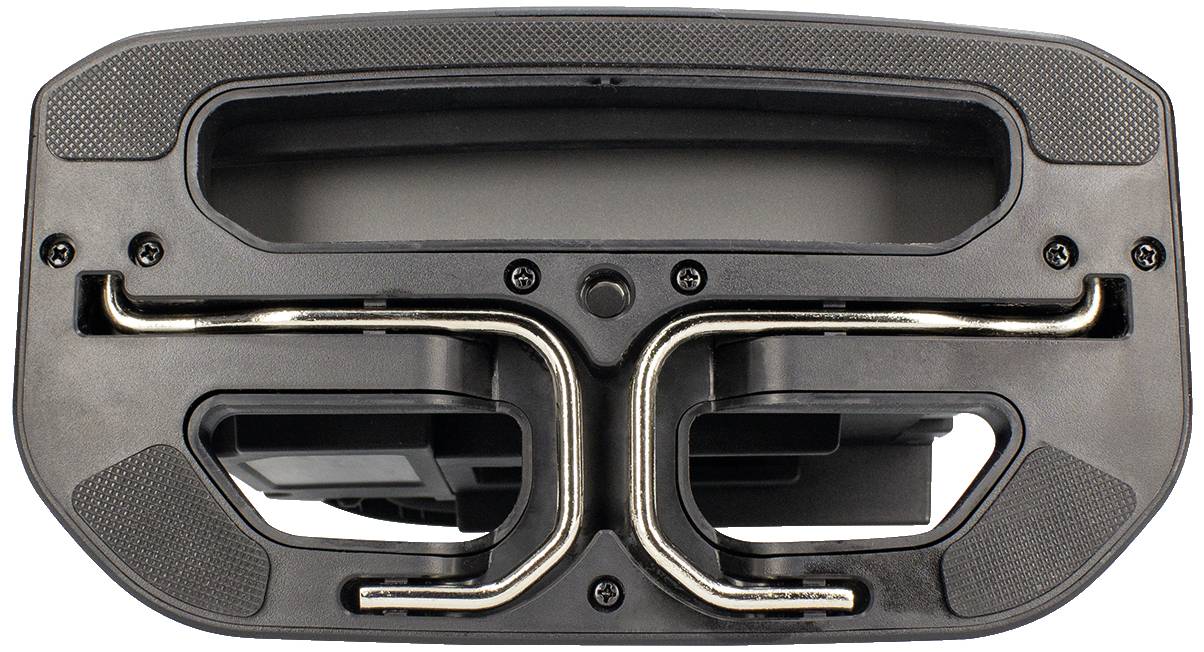 Rückansicht eines VR-Headsets, zeigt den Kühlmechanismus mit Metallrohren und Lüftungsschlitzen für verbesserte Belüftung.