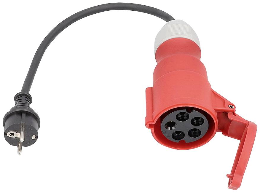 AS Schwabe 61373 Strom Adapterkabel 16 A Schwarz 0.3 m H07RN-F 3G 2,5 mm²