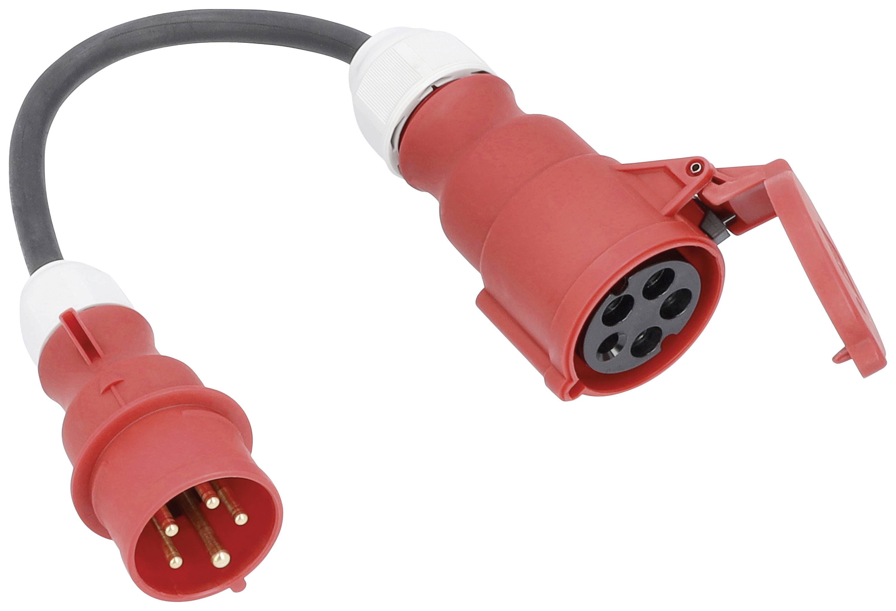 AS Schwabe 61376 Strom Adapterkabel 16 A Schwarz 0.3 m H07RN-F 5G 2,5 mm²