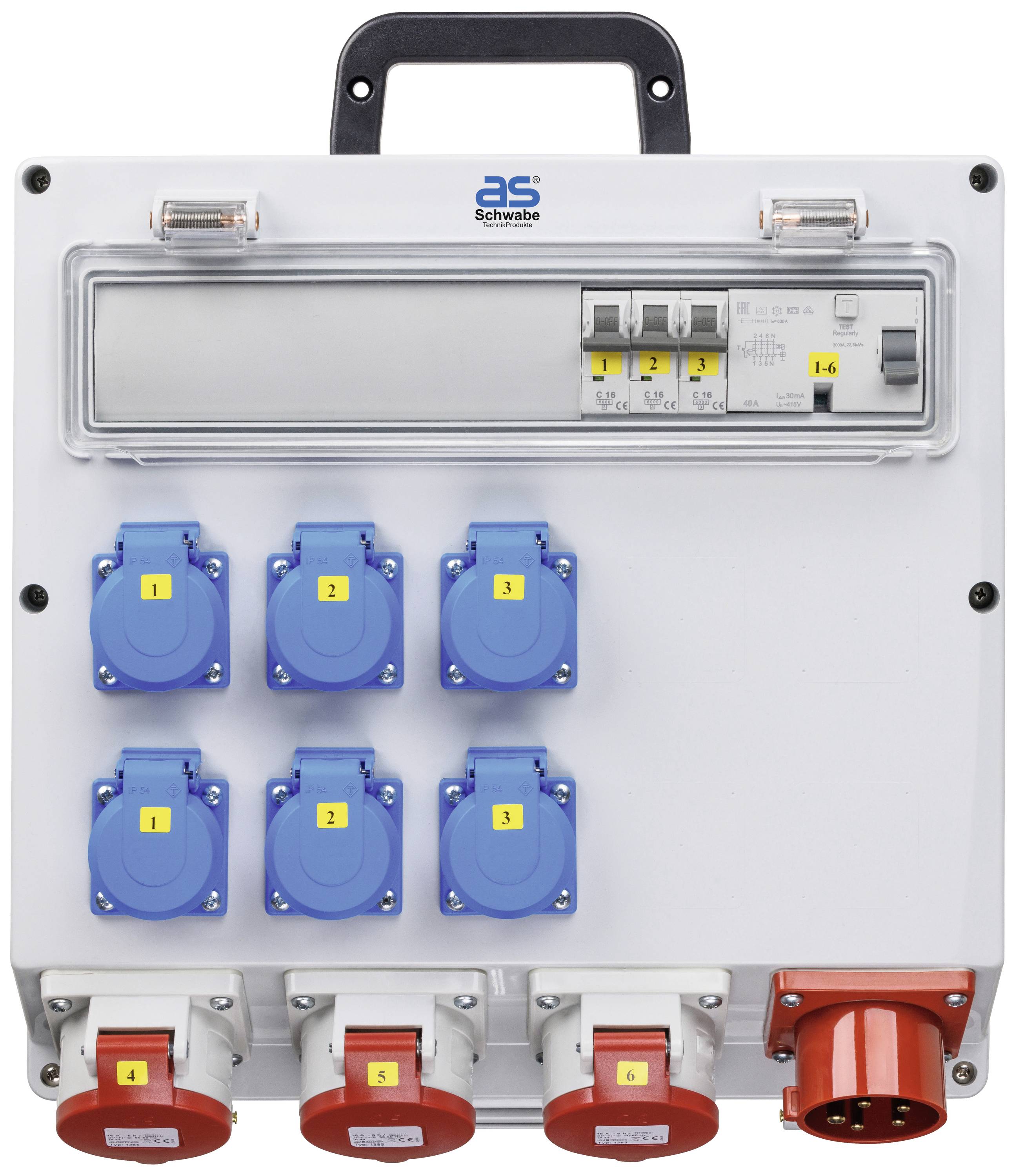 AS Schwabe CEE Stromverteiler FIXO 2 61514 400V