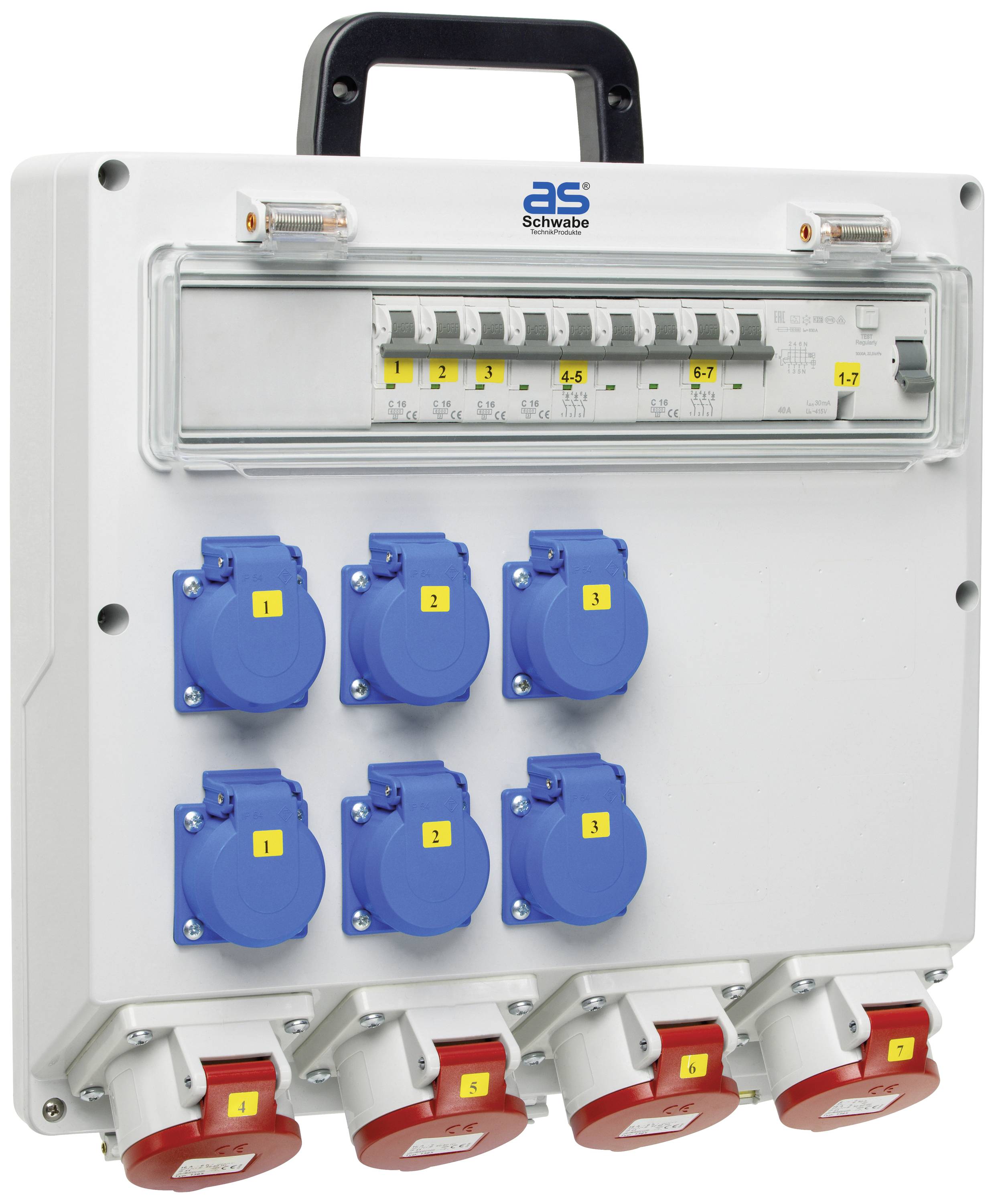 AS Schwabe CEE Stromverteiler FIXO 13D 61515 400V 16A
