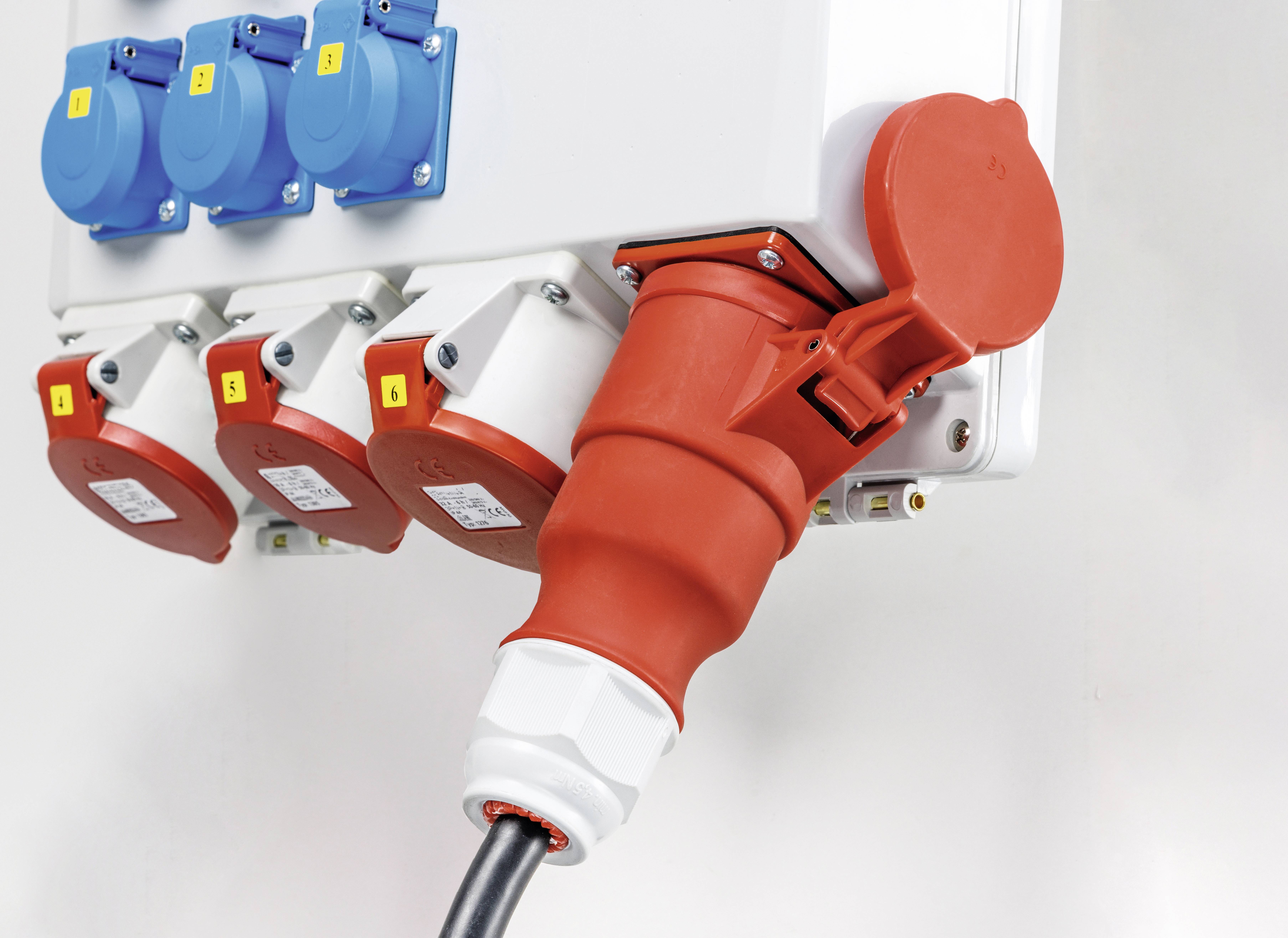 AS Schwabe CEE Stromverteiler FIXO 6 MAX 61524 400V 32A