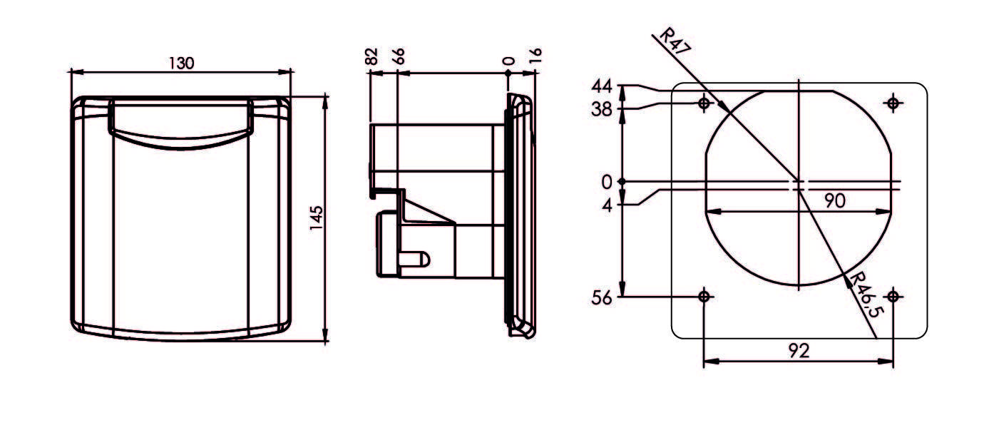 AS Schwabe 62472 CEE-CARA Einspeisungsstecker 16 A 230 V 1 St.
