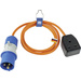 AS Schwabe 660488 Strom Adapterkabel 16A Orange 1.5m H05VV-F 3G 1,5mm²