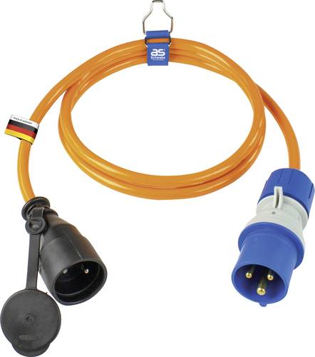 AS Schwabe 862435 Strom Adapterkabel 16A Orange 1.5m H07BQ-F 3G 2,5mm²