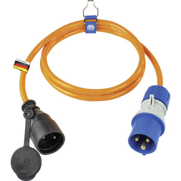AS Schwabe 862435 Strom Adapterkabel 16A Orange 1.5m H07BQ-F 3G 2,5mm²