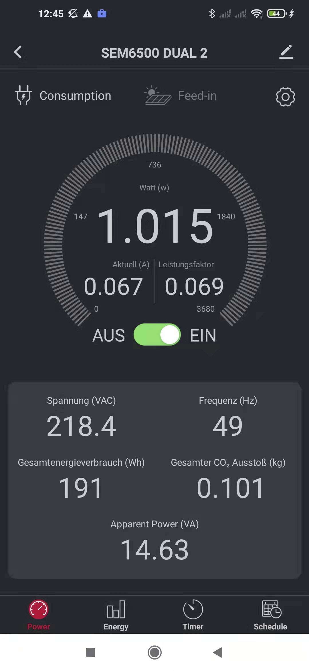 VOLTCRAFT SEM6500 DUAL Energiekosten-Messgerät inkl. Funksteckdose, Datenexport, Datenloggerfunktion, Kostenprognose, TRMS