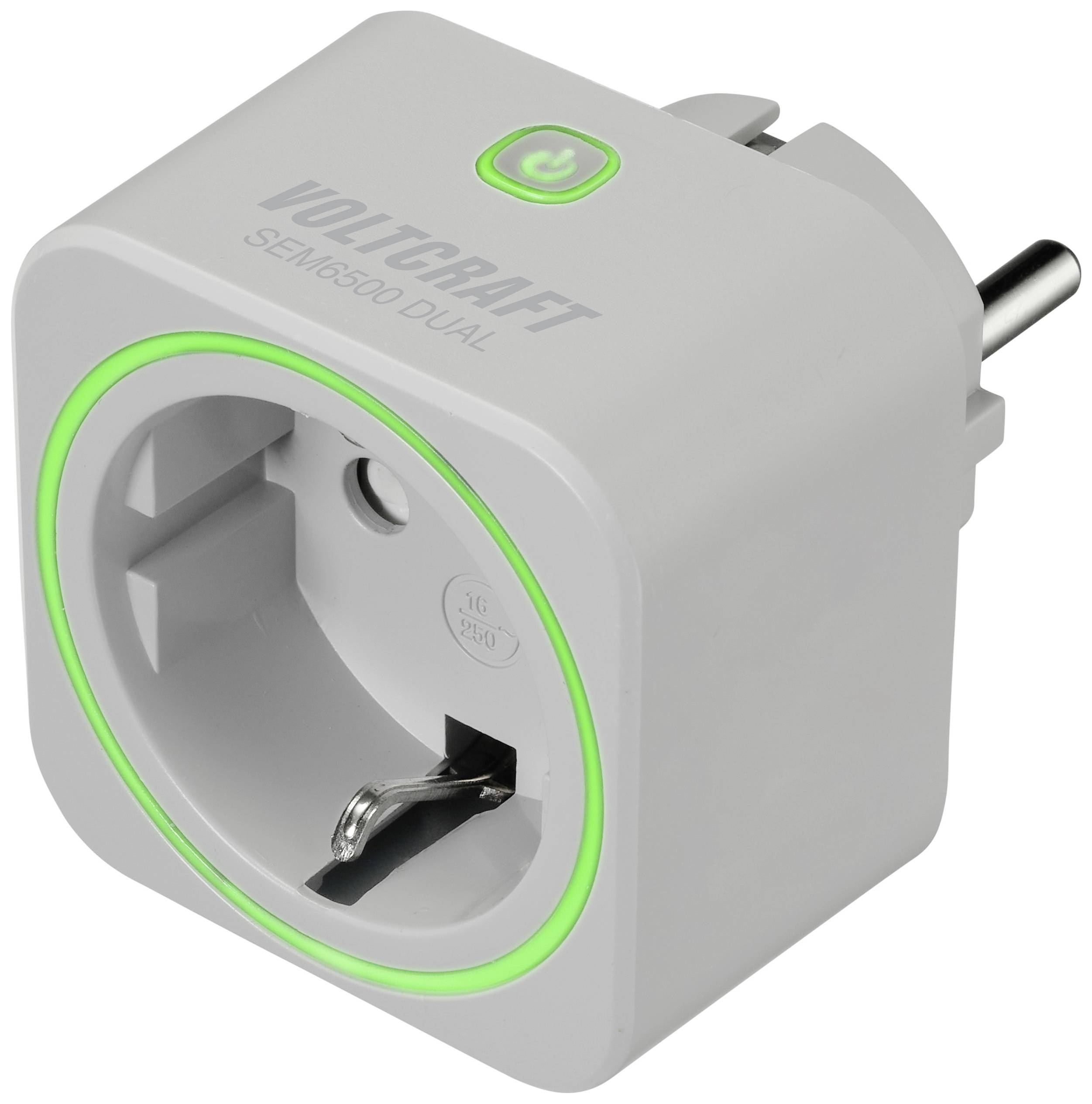 VOLTCRAFT SEM6500 DUAL Energiekosten-Messgerät inkl. Funksteckdose, Datenexport, Datenloggerfunktion, Kostenprognose, TRMS