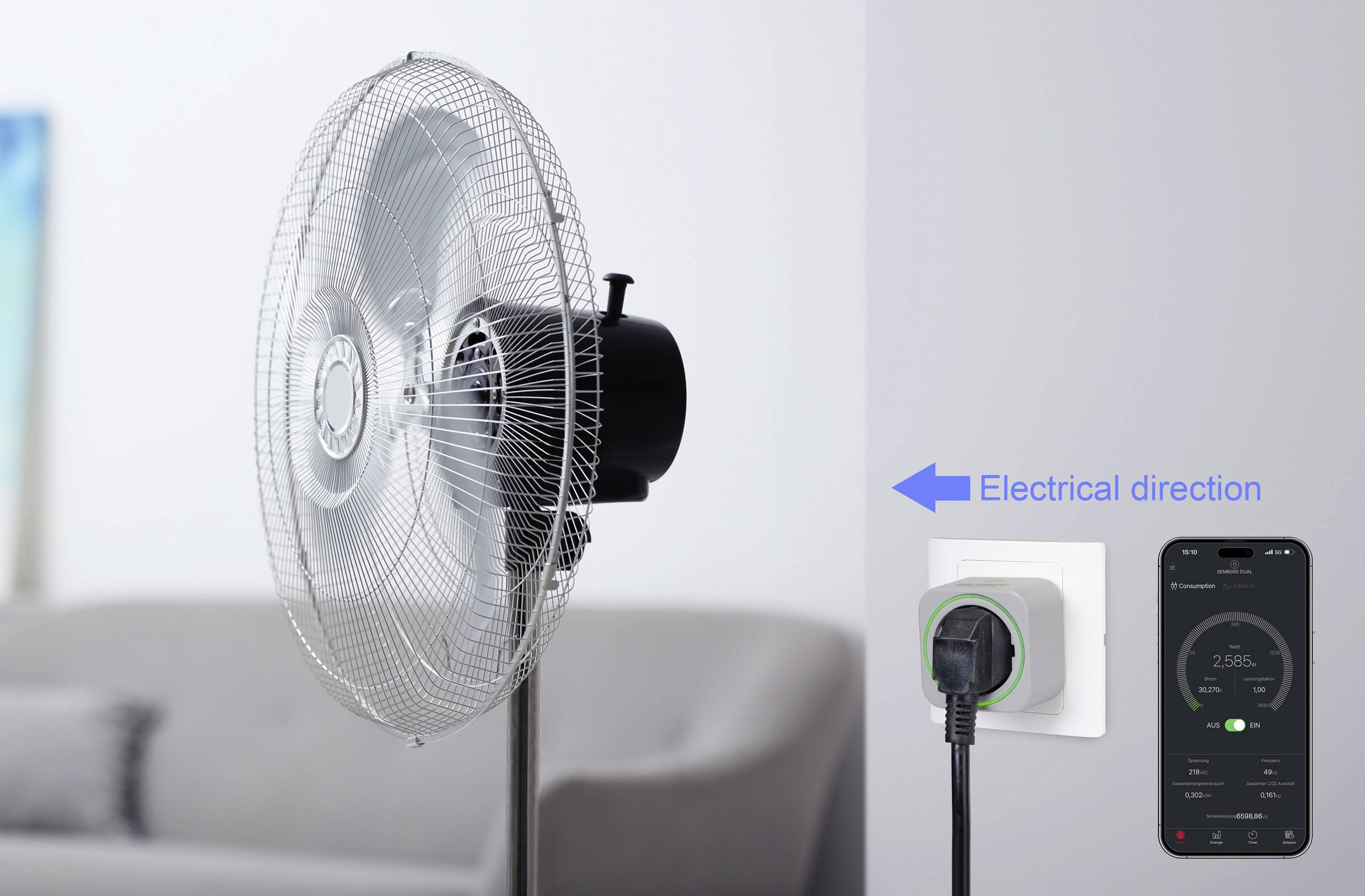 VOLTCRAFT SEM6000 DUAL Energiekosten-Messgerät Bluetooth®-Schnittstelle, Datenexport, Datenloggerfunktion, TRMS, Stromtarif