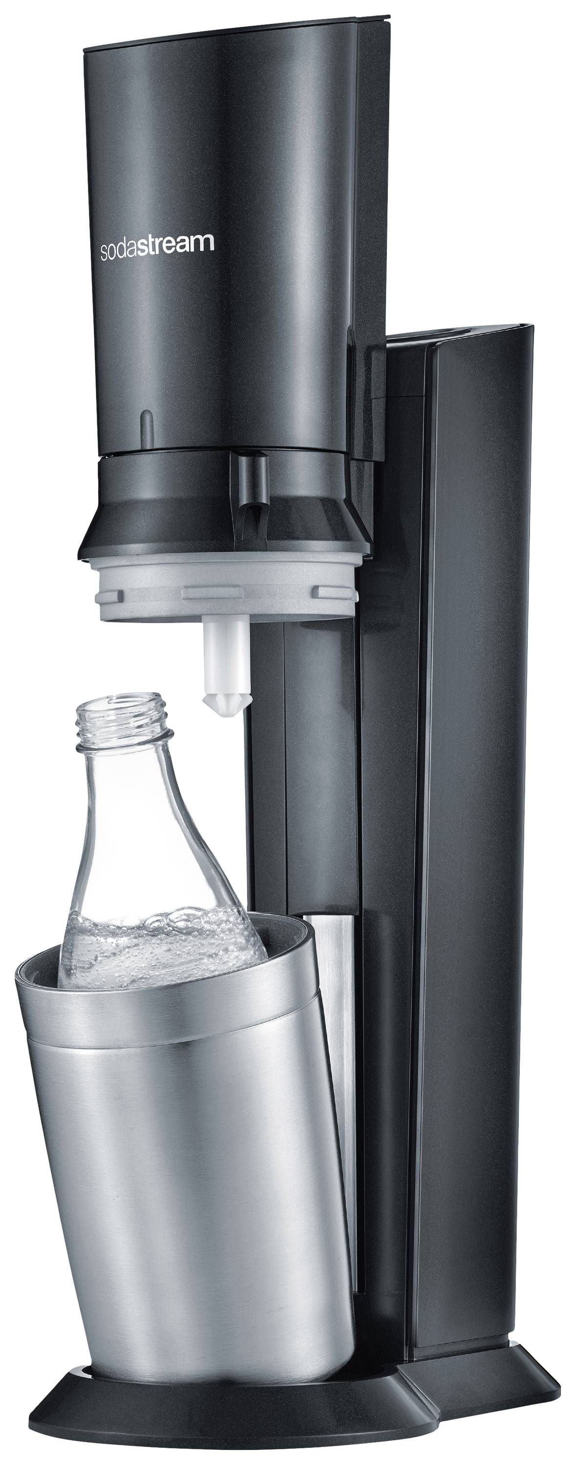 Sodastream Wassersprudler Crystal 3.0 Schwarz, Edelstahl