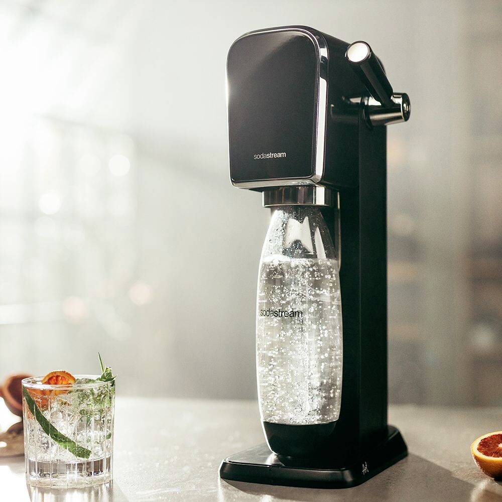 Sodastream Wassersprudler Art Schwarz, Edelstahl