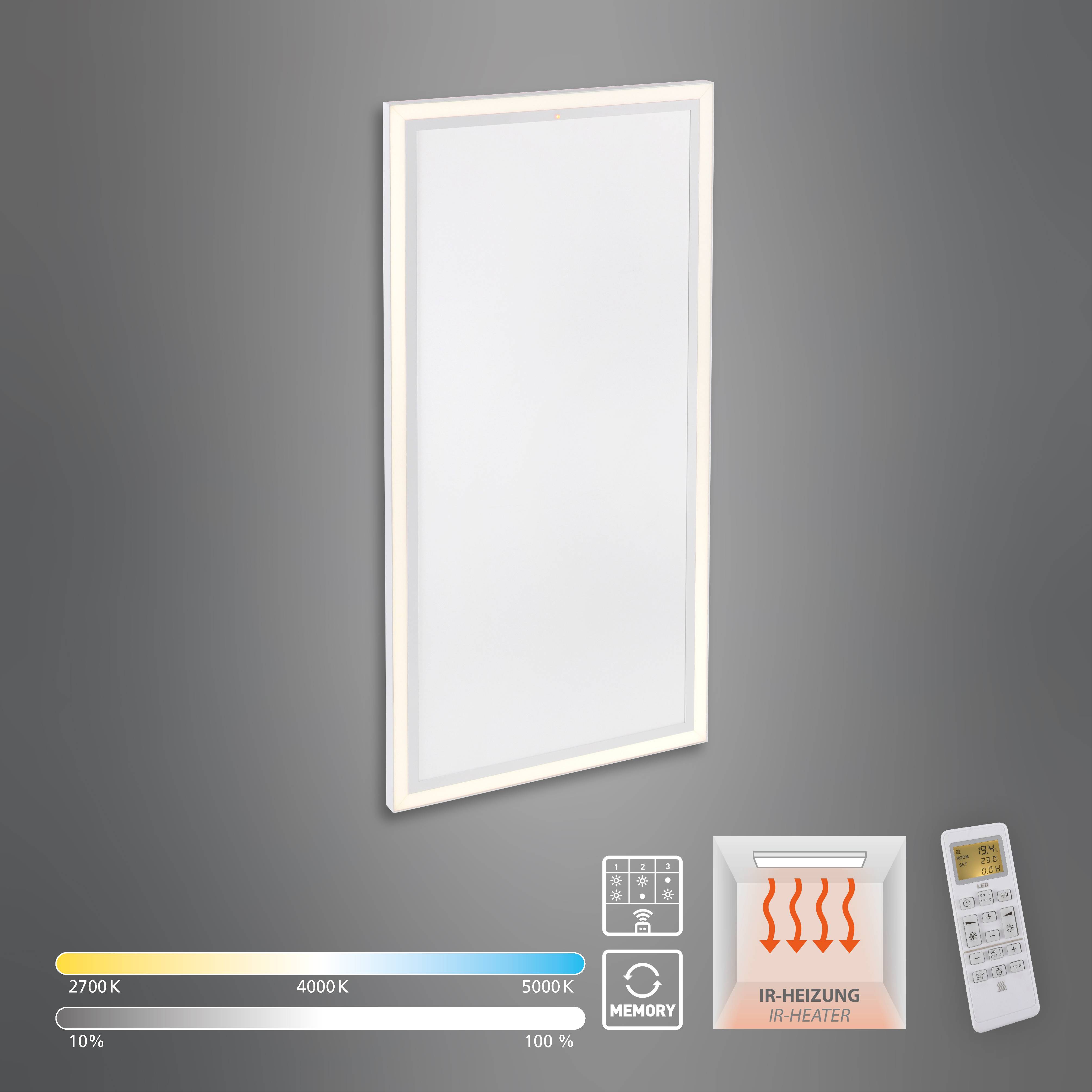 Just Light BEROA Flächenheizung 800W 14m² Weiß