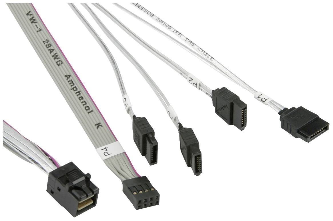 Supermicro Festplatten Anschlusskabel 0.55 m Grau, Weiß