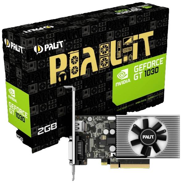 Palit Grafikkarte Nvidia GeForce GT1030 GDDR4-RAM PCIe x16 PCIe 3.0, HDMI®, DVI