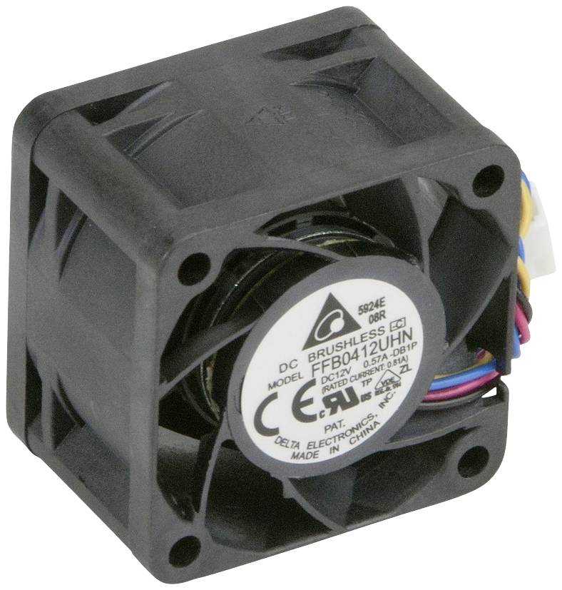 Supermicro FAN-0147L4 CPU-Kühler mit Lüfter Schwarz (B x H x T) 40 x 28 x 40 mm