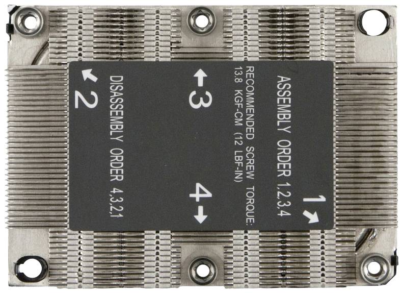 Supermicro 1U Passive CPU HS for X11 Purley, Narrow Retentio