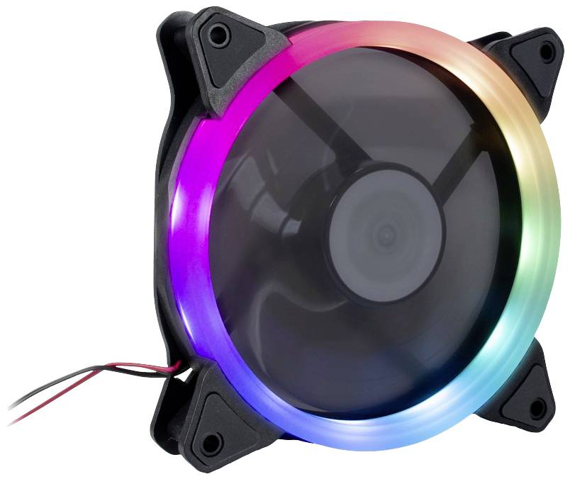 Inter-Tech Argus RS-051 RGB CPU-Kühler mit Lüfter Schwarz (B x H x T) 120 x 25 x 120mm