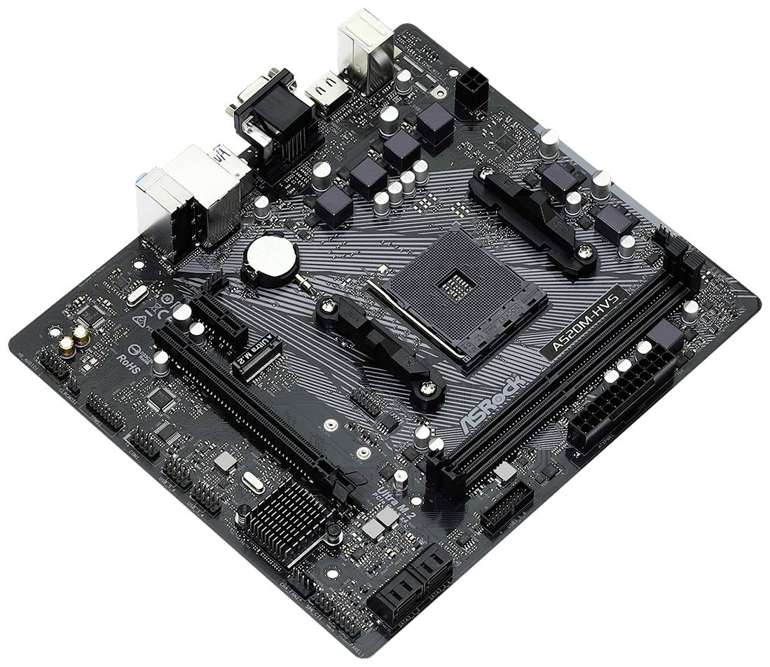 ASRock A520M-HVS Mainboard Sockel (PC) AMD® AM4 Formfaktor (Details) Micro-ATX Mainboard-Chipsatz AMD® A520