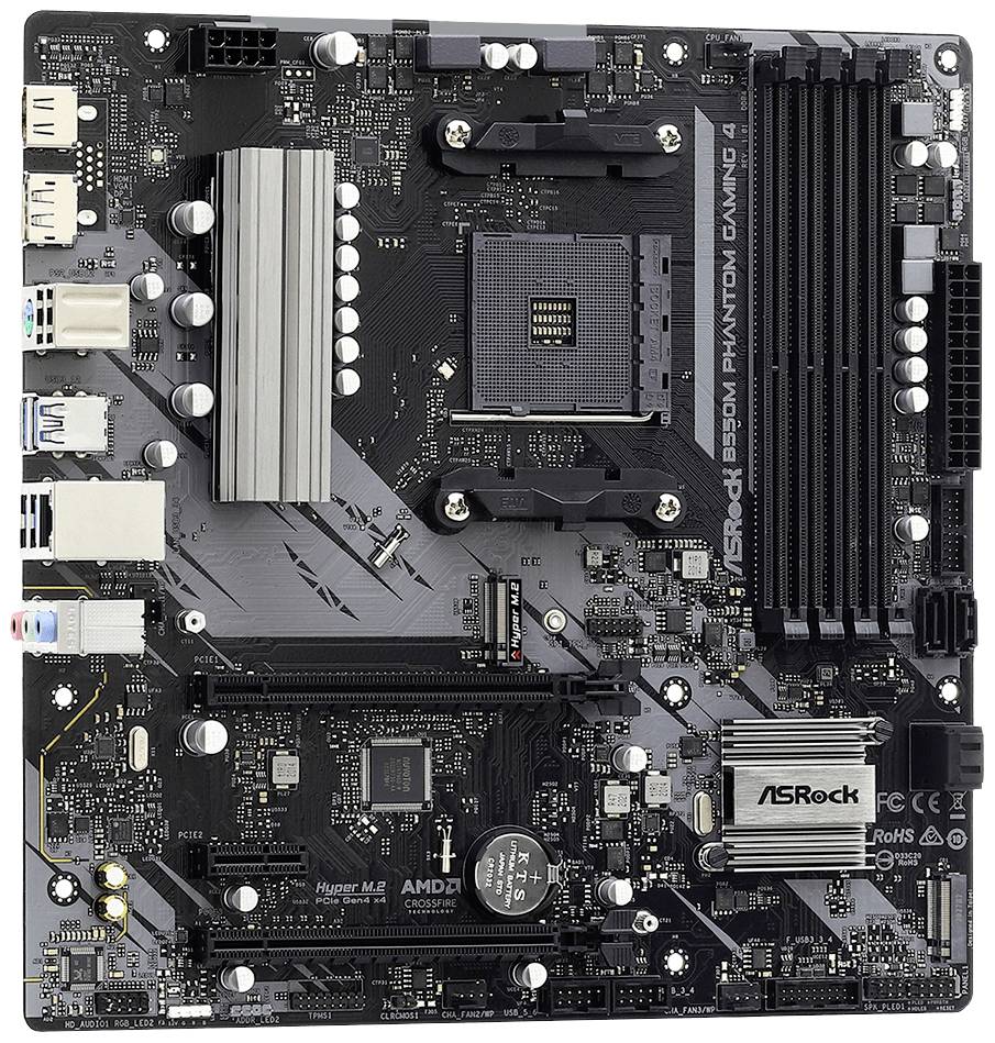 ASRock B550M Phantom Gaming 4 Mainboard Sockel (PC) AMD® AM4 Formfaktor (Details) Micro-ATX Mainboard-Chipsatz AMD® B550
