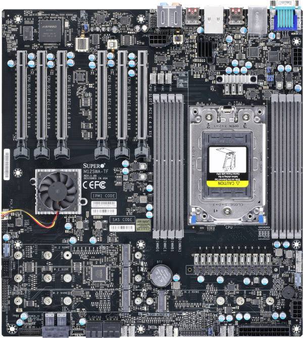 Supermicro MBD-M12SWA-TF Mainboard Sockel (PC) AMD® sWRX8 Formfaktor (Details) ATX