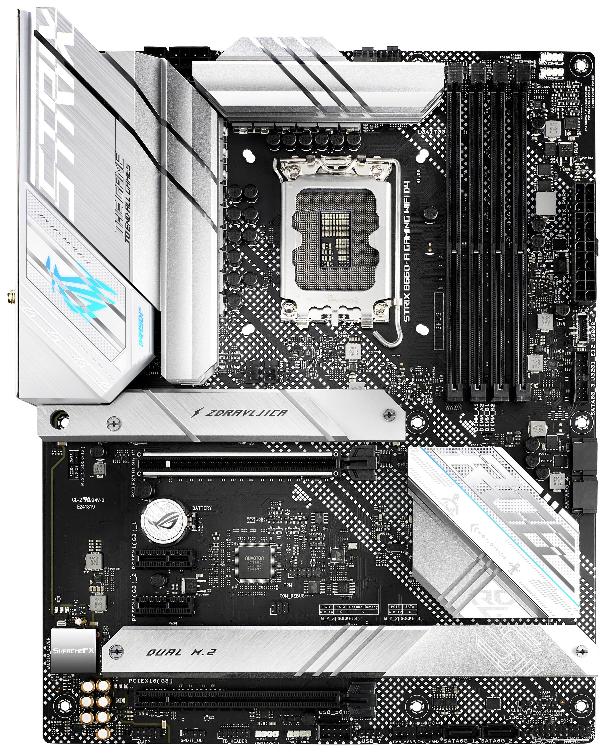 Asus ROG STRIX B660-A GAMING WIFI D4 Mainboard Sockel (PC) Intel® LGA 1700 Formfaktor (Details) ATX Mainboard-Chipsatz Intel® B660
