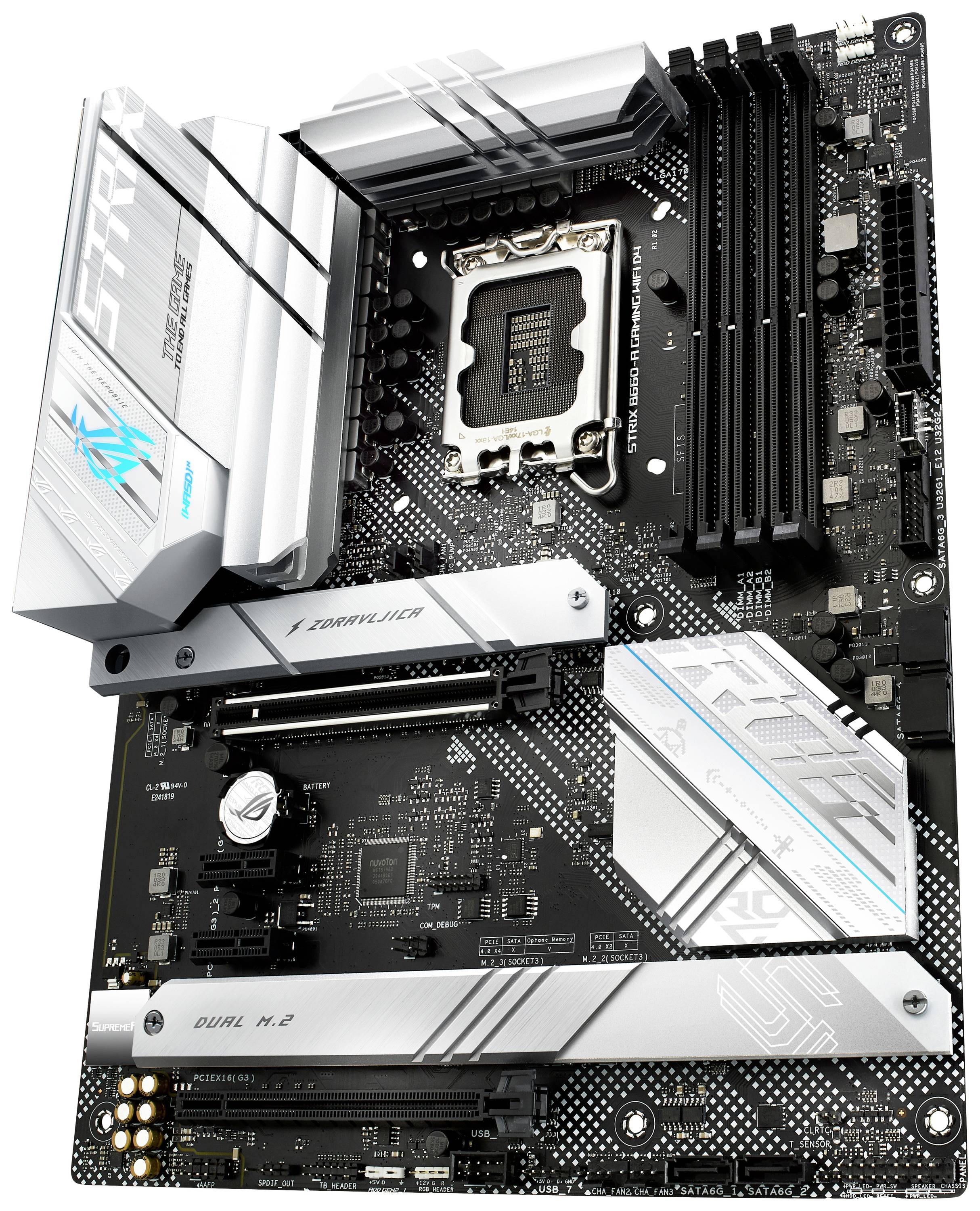 Asus ROG STRIX B660-A GAMING WIFI D4 Mainboard Sockel (PC) Intel® LGA 1700 Formfaktor (Details) ATX Mainboard-Chipsatz Intel® B660