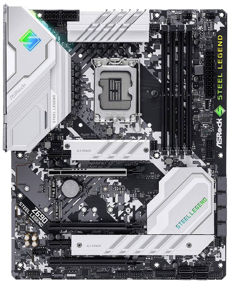 ASRock Z690 Steel Legend Mainboard Sockel (PC) Intel® LGA 1700 Formfaktor (Details) ATX Mainboard-Chipsatz Intel® Z690