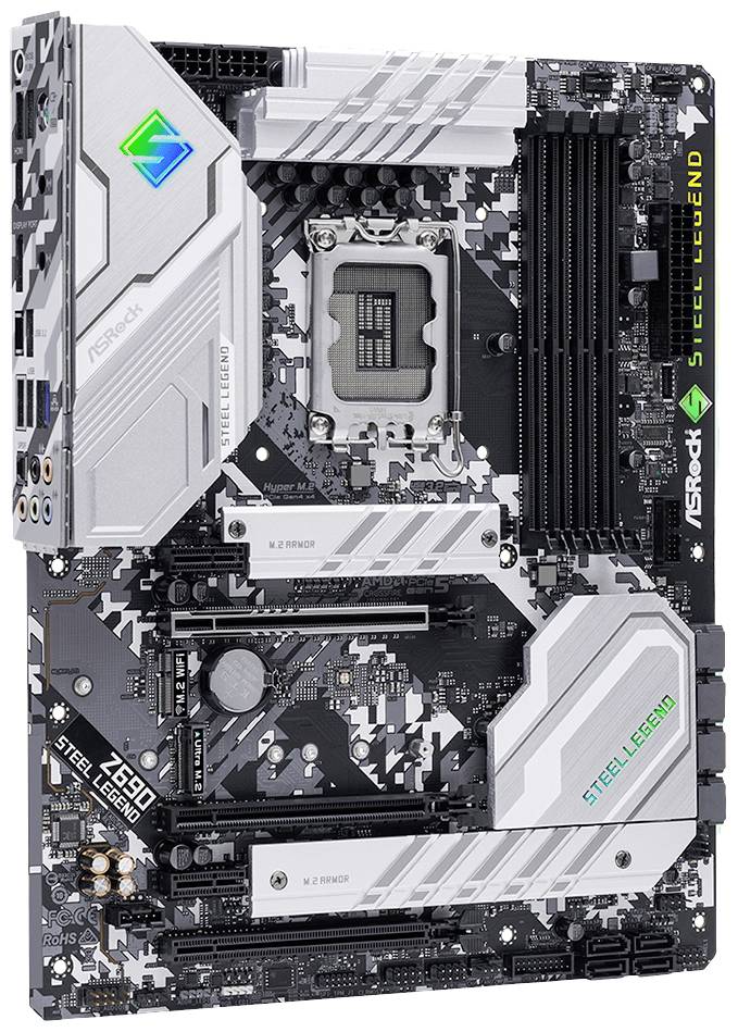 ASRock Z690 Steel Legend Mainboard Sockel (PC) Intel® LGA 1700 Formfaktor (Details) ATX Mainboard-Chipsatz Intel® Z690