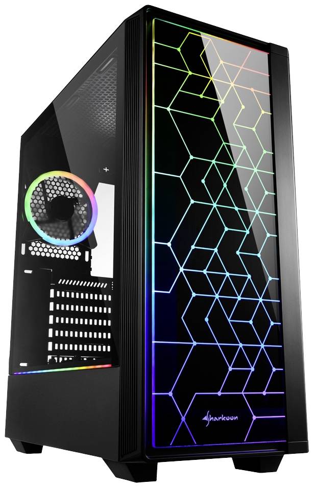 Sharkoon RGB LIT 100 Midi-Tower PC-Gehäuse Schwarz