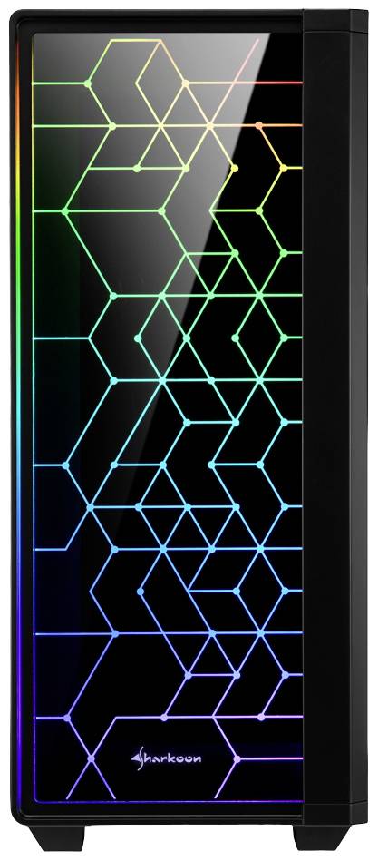 Sharkoon RGB LIT 100 Midi-Tower PC-Gehäuse Schwarz