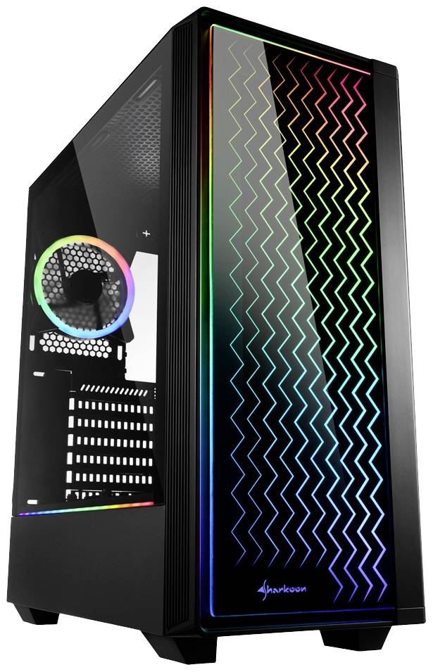 Sharkoon RGB LIT 200 Midi-Tower PC-Gehäuse Schwarz