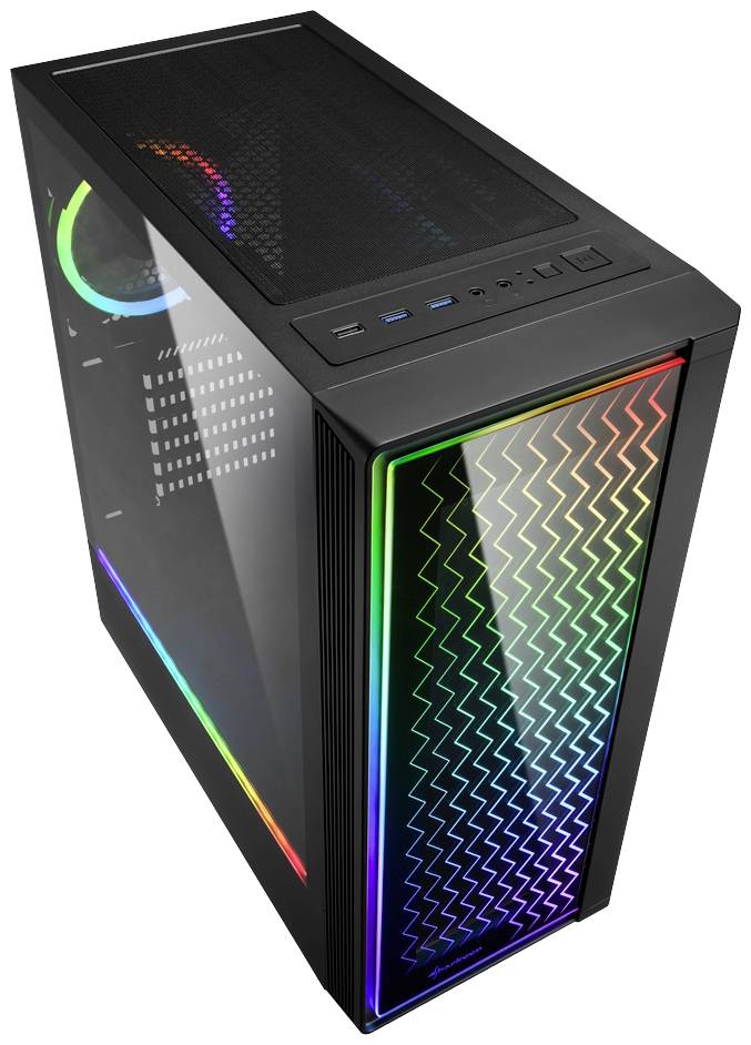 Sharkoon RGB LIT 200 Midi-Tower PC-Gehäuse Schwarz