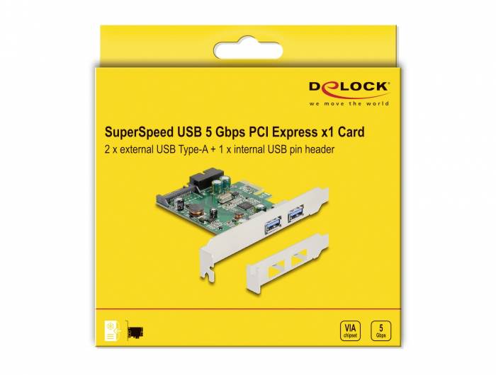 Delock 90096 PCI-Express Karte USB-A (USB 3.2 Gen 1) PCIe